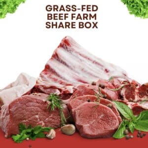 Grass-fed beef farm share box