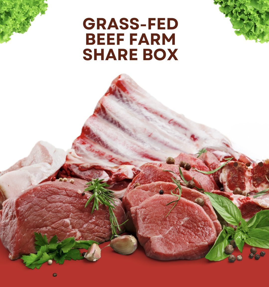 Grass-fed beef farm share box