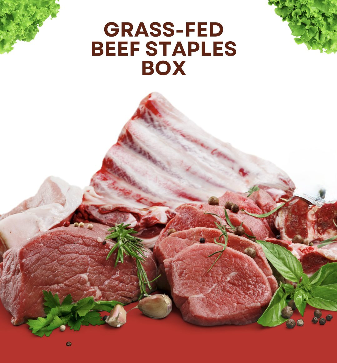 Grass-fed beef staples box